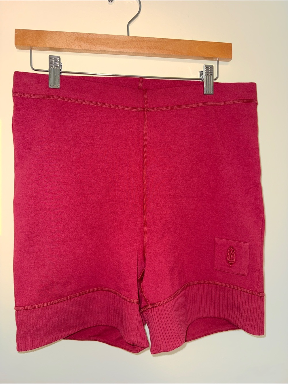NWOT Free People Red Biker Shorts